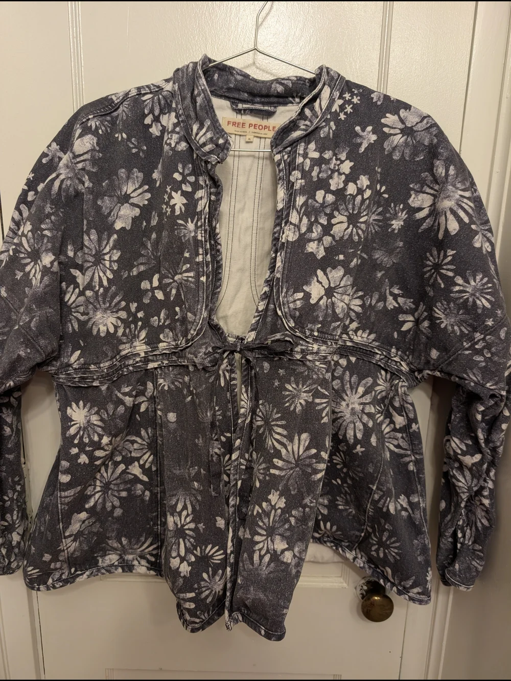 Free People Lua Bed Jacket In Indigo - Picture 3 of 6